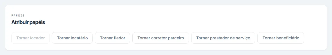 Bloco Atribuir papéis na ficha da pessoa